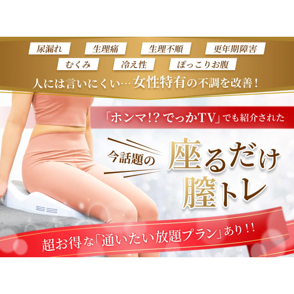 尿漏れ/生理痛にお悩みの方必見！女性のなかったらいいのに！を叶える☆座るだけ【膣トレ】初回体験！