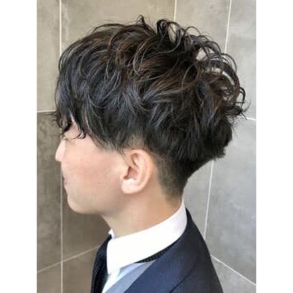 【初回】メンズご褒美コース☆カット+パーマ+ヘッドスパMarbb込