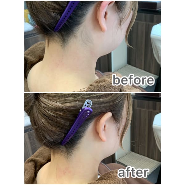 【アップスタイルに最適!】襟足美人シェービング 脱毛前のケアにも◎