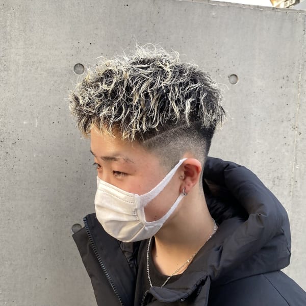 【佐藤指名限定】フェードカット＋特殊パーマ＋メッシュ ￥27610→￥17500