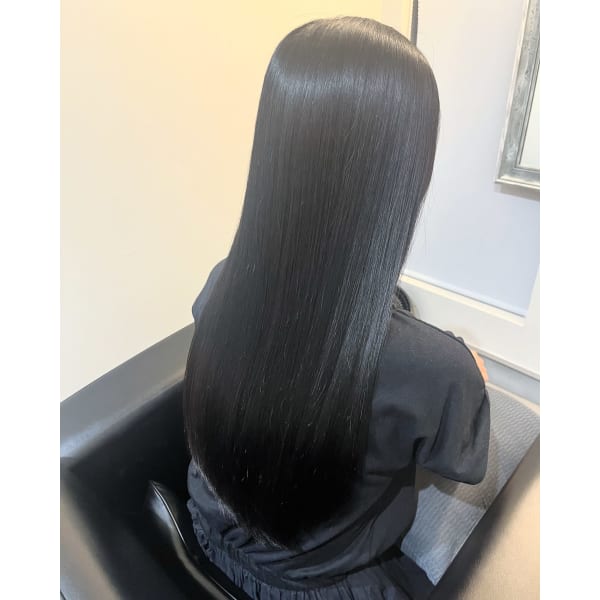 【やわらか質感】骨格補正カット+髪質改善ストレート+毛髪診断付きカスタムトリートメント