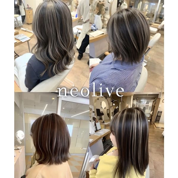 【ご新規様】カット+白髪ぼかしハイライトカラー+Ninaトリートメント￥13,860