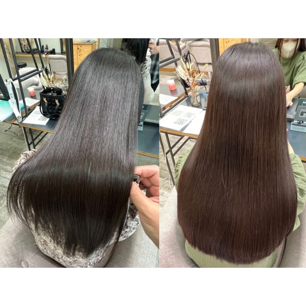 【ケアカラー】髪質改善カウンセリング+カット+カラーエステ¥18,700/3時間