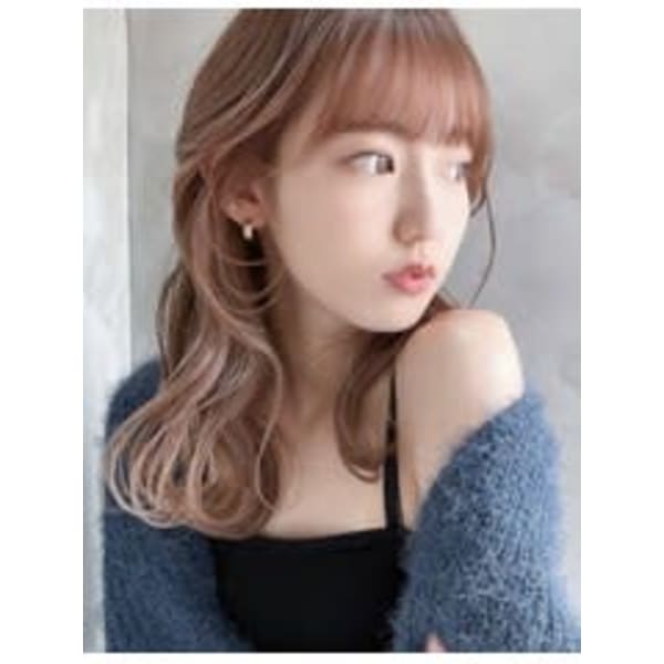 《前髪のメンテナンスも》前髪カット+透明感ケアカラー ¥5000