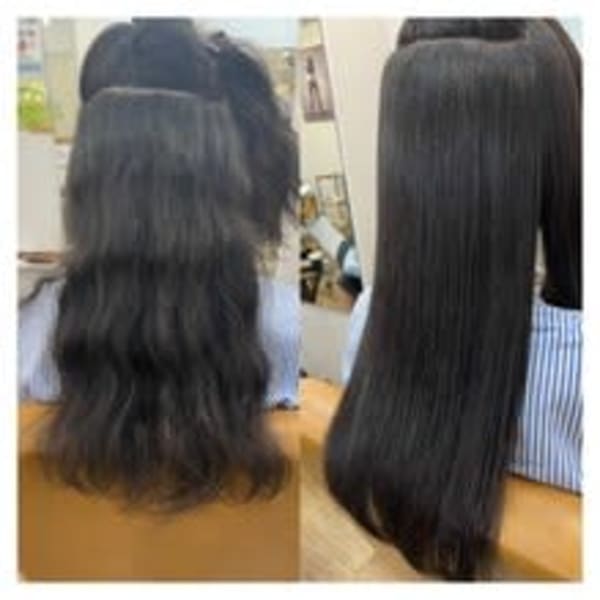 似合せカット+縮毛矯正+グローバルミルボンTR¥14000