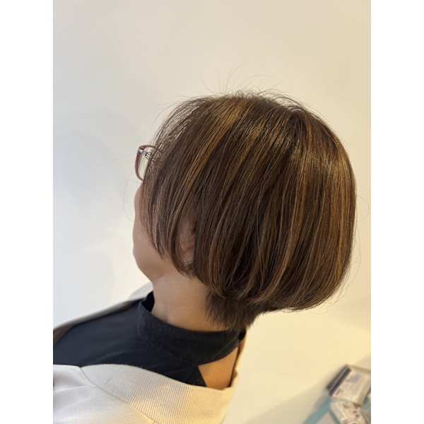 カット+【簡単!!時短!!】アンブレラ白髪ぼかしハイライト