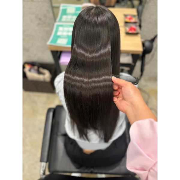 ◆ご新規様1200円オフクーポン有◆カット+髪質改善ストレート+髪質改善カラー+トリートメント
