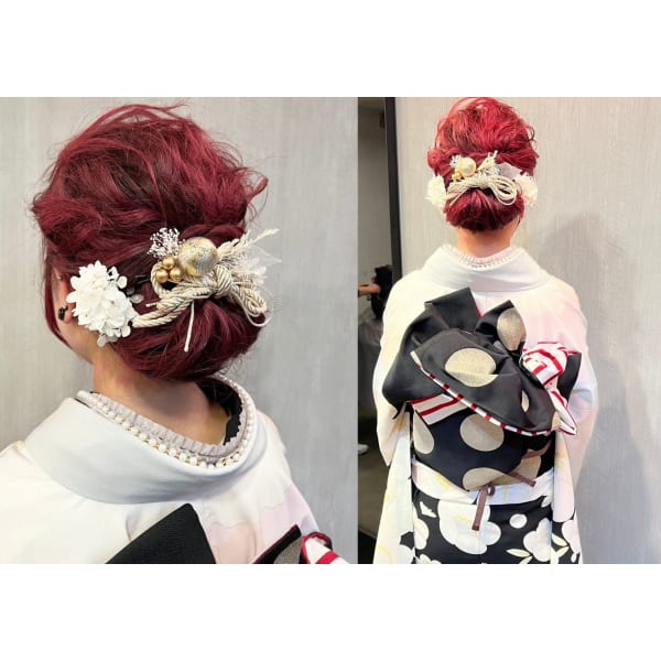 【成人式】着付け＋アップ＋ フルメイク　￥36500　　　　赤羽/赤羽駅