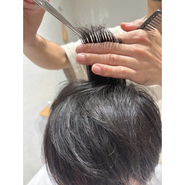 【全員対象☆】メンズカット+ナチュラルパーマ+バブル水洗浄付き　目安：90分～120分