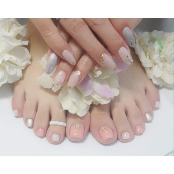 【電話予約のみ】☆デザインハンドネイル＋フットネイル☆オフ込み（120分）