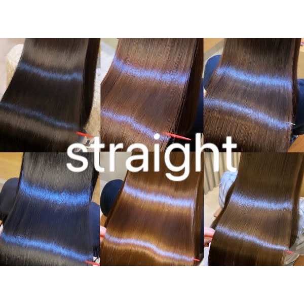 Premium艶髪ストレート(縮毛矯正)+カット+超音波3stepTR+MB ¥22900