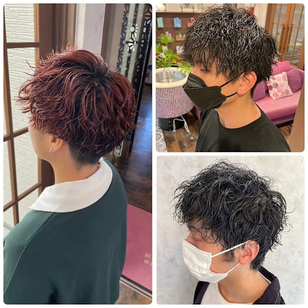  【男子限定】パーマ＋カット￥11000