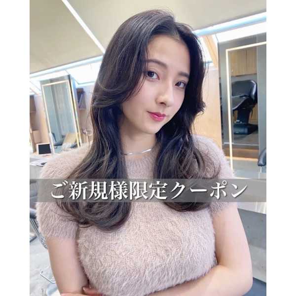 [韓国風&髪質改善]カット+カラー+1stepトリートメント[超音波アイロン付]横浜