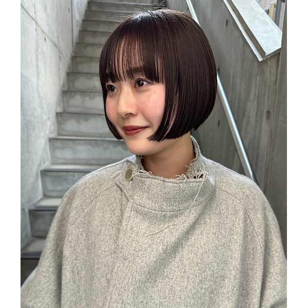 艶髪カラー+似合わせカット+グローバルミルボン4stepトリートメント(¥9,900/150分)