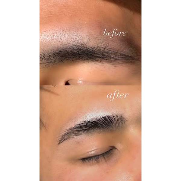 眉毛パーマ美眉スタイリング+眉毛ワックス+ヘアカット