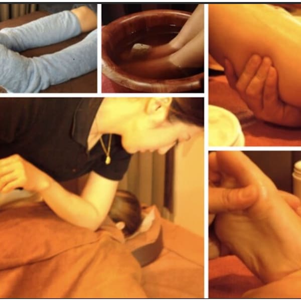 【全身疲労回復】全身もみほぐし50分+足裏30分+足湯