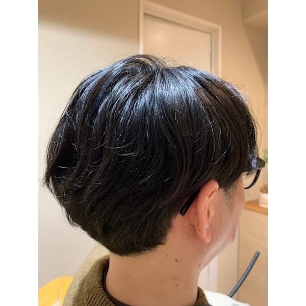 メンズカット＋白髪部分染め(気になる一箇所、顔まわりのみ、つむじのみなど)＋眉、フェイスシェービング