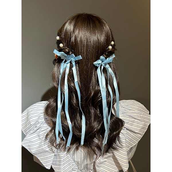 早朝8~9時限定パール&リボン付きヘアセット