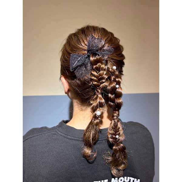 早朝9～10時限定☆パールリボンピンヘアセット