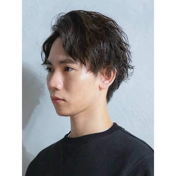 【メンズパーマ】カット＋スパイラルパーマ＋２STEPTr　￥9500