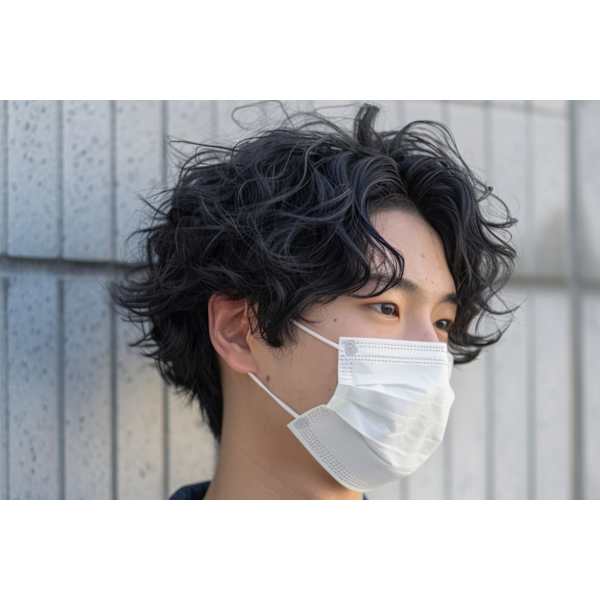 《メンズ》小顔カット＋ツイストorスパイラルパーマ ／ ￥12,320 ［国分寺］