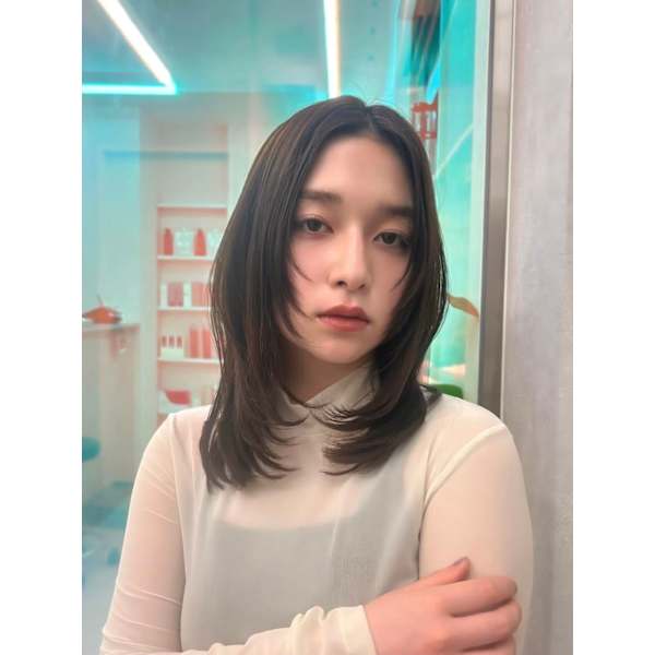 カット＋オーガニック艶カラー＋髪質改善1stepトリートメント ￥6,300