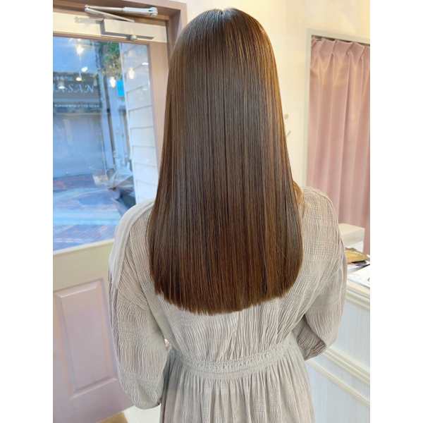 【当店人気No. 1】カット＋プレミアム艶カラー＋髪質改善3stepトリートメント