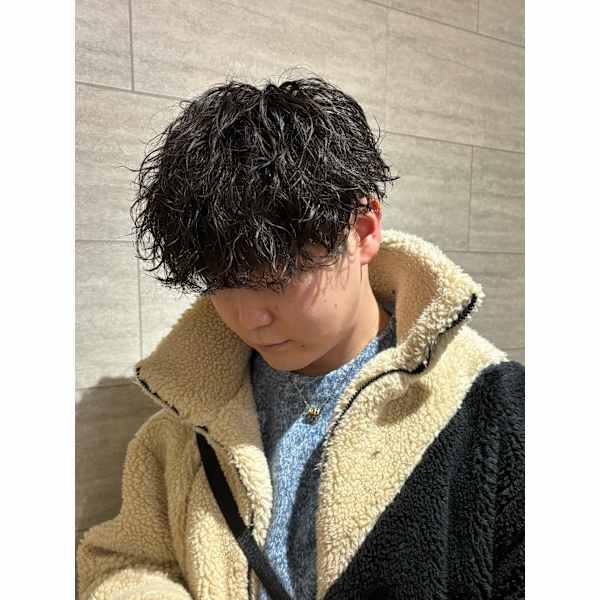 カット＋眉カット＋パーマ＋ヘッドスパ【メンズフルコース】