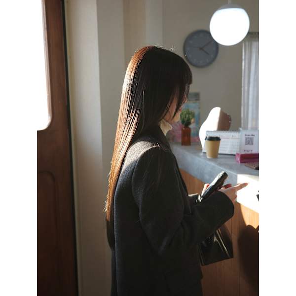 前髪のうねりも自然に整う◎前髪カット＋酸性ストレート(全体)￥21,978