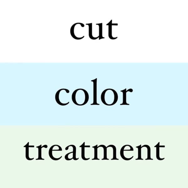 カット＋艶カラー＋ハホニコトリートメント￥7,300