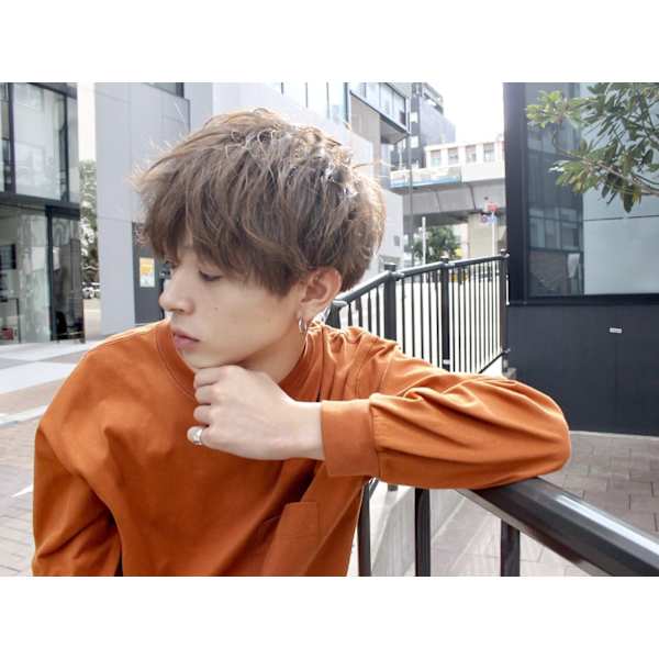 【 ☆大人メンズ人気当店NO.1☆ 】デザインカット＋パーマ＋眉毛カット￥9,500