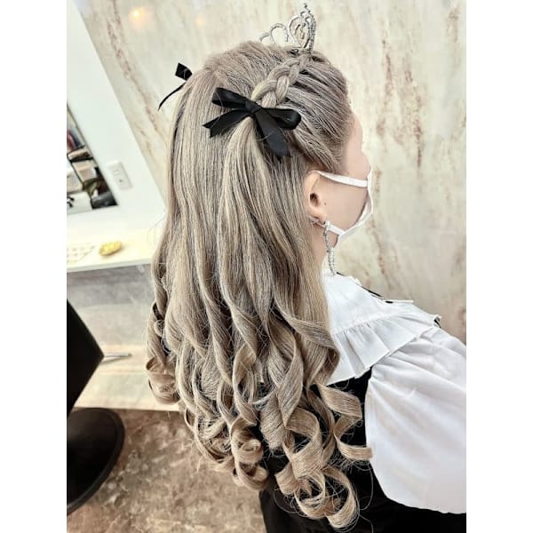 【ライブヘアセット】編み込み、リボン、その他へアスタイル￥4,900