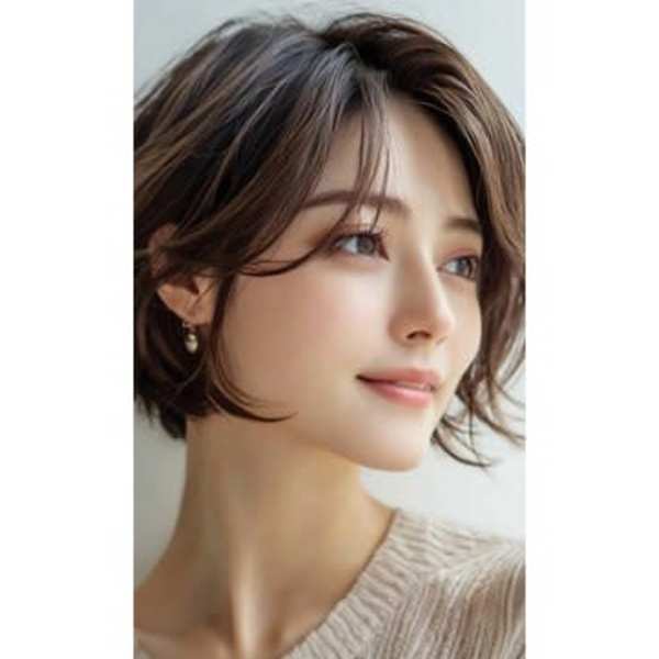 ベテランスタイリストが塗布!マニュキア白髪染め+小顔似合わせカット+ヘアケアBOX