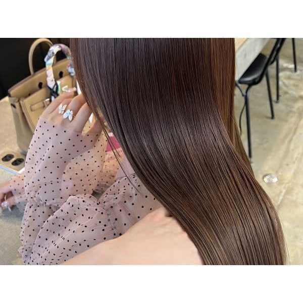 【人気No2】透け感カラー+髪質改善リボントリートメント ¥10,000#表参道