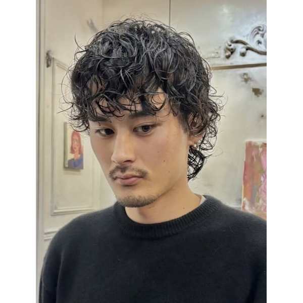 【新規メンズ人気No.1】カット＋選べるパーマ＋濃密炭酸泉￥14,850