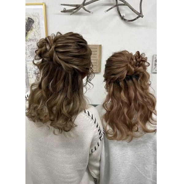 【目玉特化】平日限定ペア割ヘアセット♪お出掛け前などにお洒落ヘアアレンジ