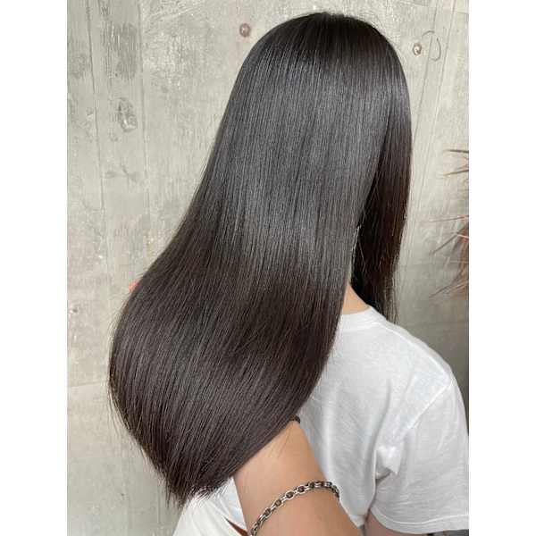 【髪質改善】酸性ストレート+カット［縮毛矯正/酸性ストレート］