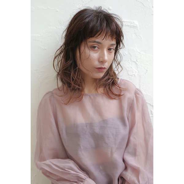 【さりげないお洒落◆チラ見せで旬顔】 イヤリングカラー＋カット