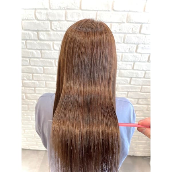 【人生が変わる縮毛矯正☆】カット+カラー+地毛風縮毛矯正＋髪質改善TR