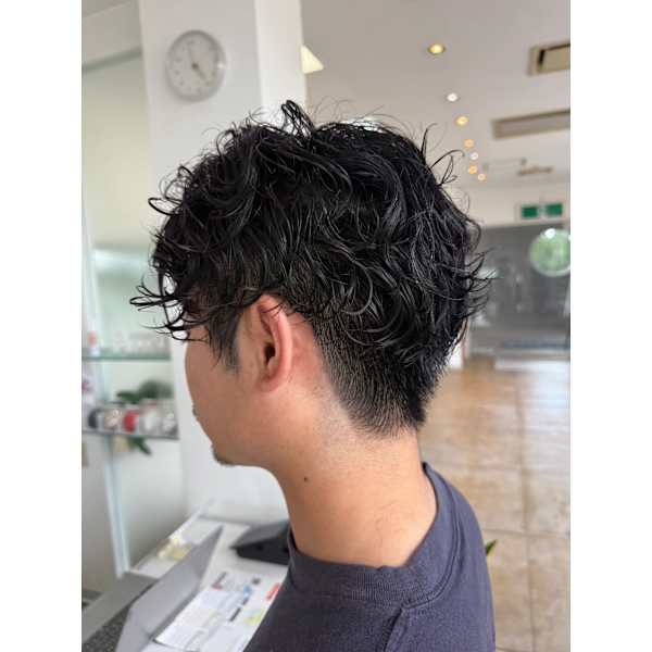 カット＋スパイラルパーマ  #南アルプス#甲斐#竜王#笛吹#北杜#甲府#メンズパーマ#韓国