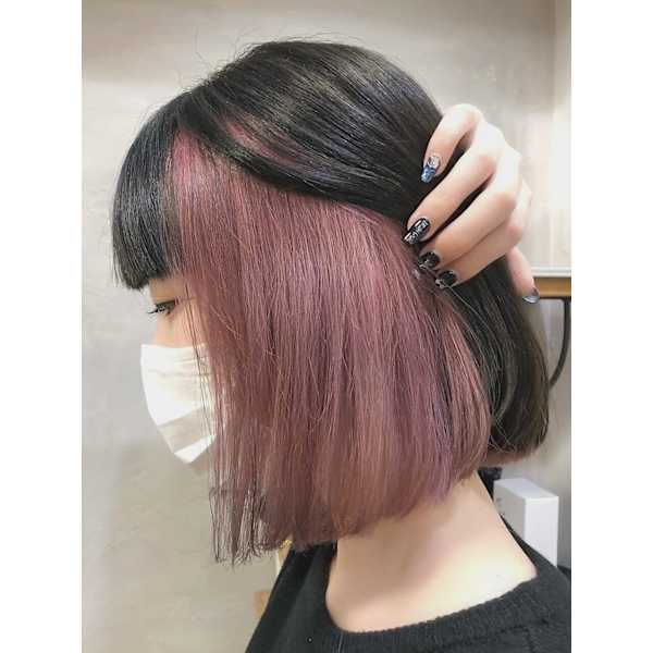 インナーカラー¥12,100ダブルカラーケアブリーチイヤリングカラー