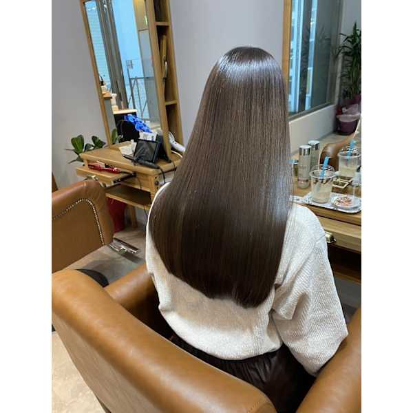 縮毛矯正カシミヤストレート＋Belleトリートメント【鹿児島/縮毛矯正】