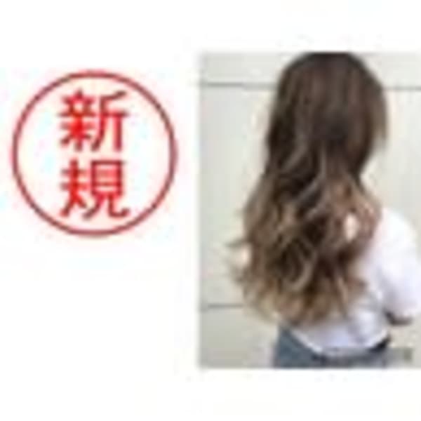 ≪電話予約のみ≫【お悩みクーポン】　透明感カラー+立体感ハイライト+サロンTR【ご予算18700円～