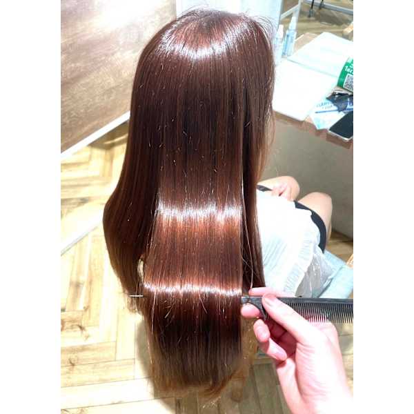 【艶髪へ】縮毛矯正(ダメージレス】+デザインカット¥11000