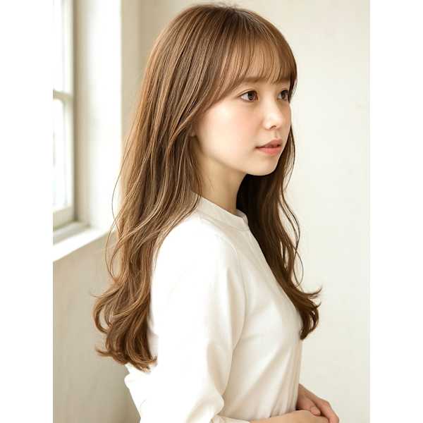 カット＋リタッチ艶カラー　￥8690