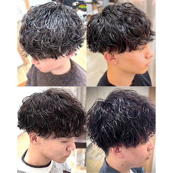 【メンズ限定】メンズカット+パーマ+シャンプー眉カット+スパ