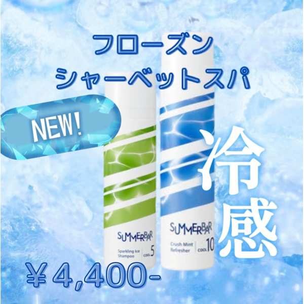 究極の清涼感で頭皮がよみがえる!! カットコース+フローズンシャーベットスパ
