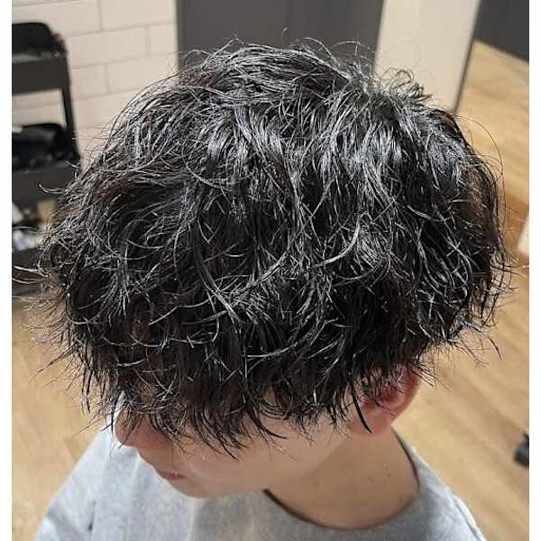 ≪メンズ限定≫カット+パーマ+炭酸泉+眉カット　【￥10000】