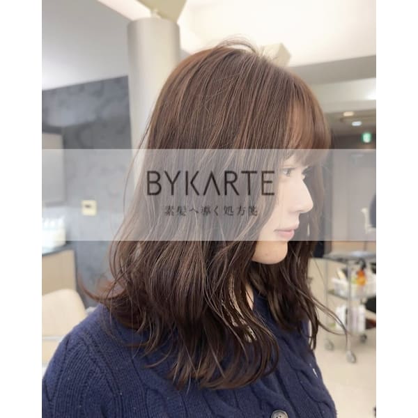 新規/秋割☆カラー+BYKARTE (バイカルテ)髪質改善トリートメント¥8900