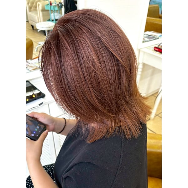 明るい白髪染め♪似合わせカット＋髪色改善カラー＋トリートメント￥16,500